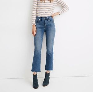 Madewell Cali Demi-boot Cropped Denim Jeans Sz 24